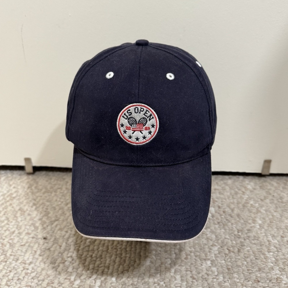 US Open 2003 Hat Cap Blue Twins Enterprise StrapBack Mens Tennis Embroidered